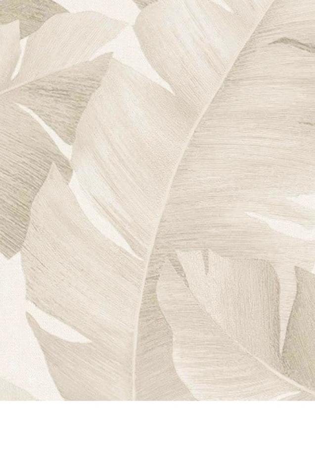 Soft Beige Pattern Wallpaper leaf